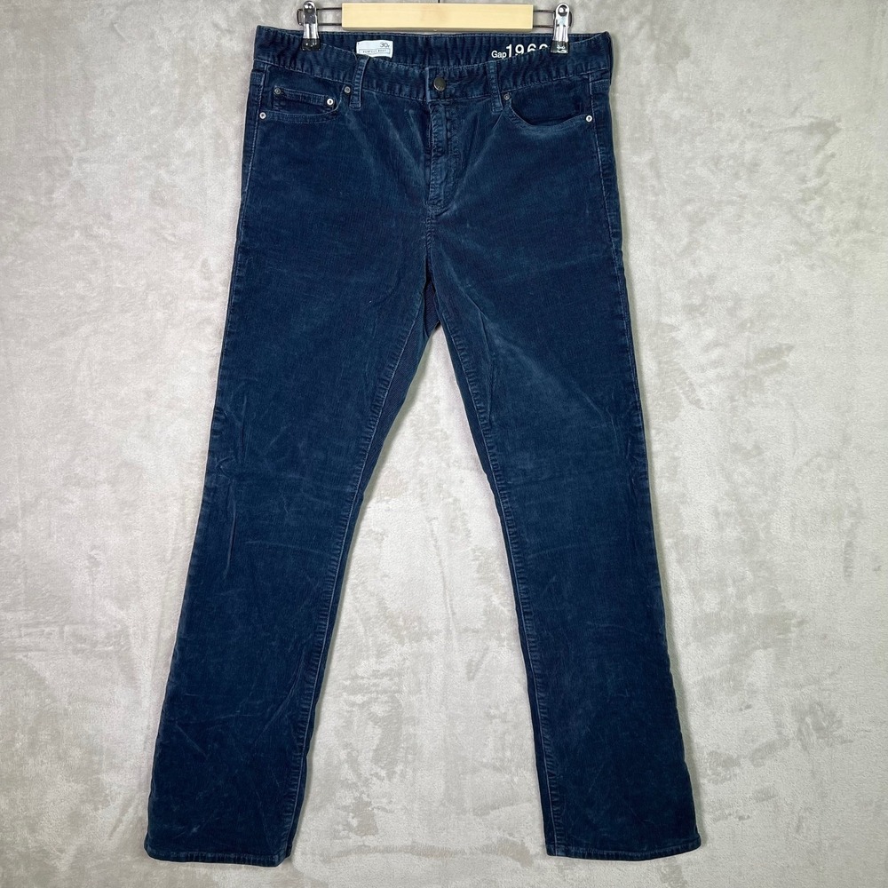 Gap 1969‎ Womens Pants 30R Navy Corduroy Perfect Boot Stretch Mid Rise Soft